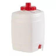   Élelmiszeripari hordó, ICS Demetra n2, fehér, 20 l, átmérő: 12 cm, magasság: 42 cm, kifolyószeleppel, fogantyúval, MOCA EU