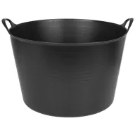   Építési vödör, Strend Pro Flexi, fekete, 55 l, 51,5 x 39 cm, rugalmas, két erős fogantyúval, tartós
