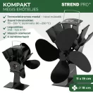 Strend Pro álló kandalló ventilátor, 4 lapátos, hőmeghajtású