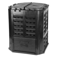   Komposztáló, Qbrick Patrol Eco Multi, fekete, 360 l, 68,9 x 68,9 x 83,9 cm, fedeles, alsó ürítőajtóval, egyszerű összeszerelés