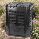 Komposztáló, Qbrick Patrol Eco Multi, fekete, 360 l, 68,9 x 68,9 x 83,9 cm, fedeles, alsó ürítőajtóval, egyszerű összeszerelés