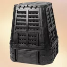 Komposztáló, Qbrick Patrol Eco Multi, fekete, 740 l, 93,3 x 93,3 x 113 cm, fedeles, alsó ürítőajtóval, egyszerű össszeszerelés