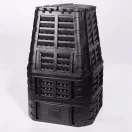 Komposztáló, Qbrick Patrol Eco Multi, fekete, 1000 l, 93,3 x 93,3 x 146 cm, fedeles, alsó ürítőajtóval, egyszerű össszeszerelés