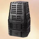 Komposztáló, Qbrick Patrol Eco Multi, fekete, 1000 l, 93,3 x 93,3 x 146 cm, fedeles, alsó ürítőajtóval, egyszerű össszeszerelés