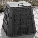 Komposztáló, Prosperplast, Evoblack, fekete, 420 l, 88,5 x 88,5 x 80 cm, felső fogantyúval, alsó ürítőajtóval, egyszerű összeszerelés