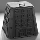 Komposztáló, Prosperplast, Evoblack, fekete, 420 l, 88,5 x 88,5 x 80 cm, felső fogantyúval, alsó ürítőajtóval, egyszerű összeszerelés