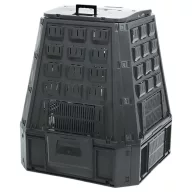  Komposztáló, Prosperplast, Evoblack, fekete, 630 l, 91 x 90 x 107 cm, felső fogantyúval, alsó ürítőajtóval, egyszerű összeszerelés