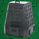 Komposztáló, Prosperplast, Evoblack, fekete, 630 l, 91 x 90 x 107 cm, felső fogantyúval, alsó ürítőajtóval, egyszerű összeszerelés