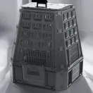 Komposztáló, Prosperplast, Evoblack, fekete, 630 l, 91 x 90 x 107 cm, felső fogantyúval, alsó ürítőajtóval, egyszerű összeszerelés