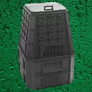Komposztáló, Prosperplast, Evoblack, fekete, 850 l, 91 x 90 x 134,5 cm, felső fogantyúval, alsó ürítőajtóval, egyszerű összeszerelés