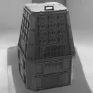 Komposztáló, Prosperplast, Evoblack, fekete, 850 l, 91 x 90 x 134,5 cm, felső fogantyúval, alsó ürítőajtóval, egyszerű összeszerelés