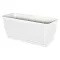 Rattan virágláda, Prosperplast Ratolla P, fehér, 49,2 x 17,2 cm, magasság: 17,4 cm, alátéttel, 12 l, rattan hatású
