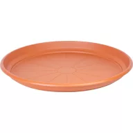   Virágcserép alátét, Ics Erica, terrakotta, átmérő: 80 cm, 7,3 cm magas perem, műanyag, kerek