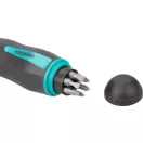 Bitkészlet, Whirlpower SpeedyDriver 96-7914, 14 db, kétirányú racsnis hajtókar, adapter, 12 db 25 mm bit