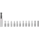 Bitkészlet, Whirlpower SpeedyDriver 96-7914, 14 db, kétirányú racsnis hajtókar, adapter, 12 db 25 mm bit
