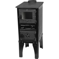   Strend Pro 304-U Mini fa tüzelésű kályha, fekete, 9 kW, 63,5 × 31,5 × 44,1 cm, füstcső átmérő: 130 mm