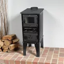 Strend Pro 304-U Mini fa tüzelésű kályha, fekete, 9 kW, 63,5 × 31,5 × 44,1 cm, füstcső átmérő: 130 mm