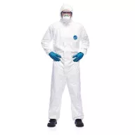   Munkás overál, Červa DuPont Tyvek Classic Xpert, fehér, méret: L, vegyszerálló, porálló, cipzáras, kapucnis, elasztikus csukló, derék és bokamandzsetta