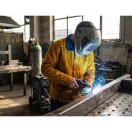 Hegesztő kabát, Strend Pro Industrial, sárga, méret: XL, 98% marhabőr, 2% lángálló szövet, 2. védelmi osztály (TC3134116)