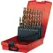 Fúrószárkészlet fémhez, Hilti, 19 db, hengeres, átmérő: 1-10 mm, kobalt gyorsacél