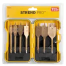 Fúrószárkészlet fához, Strend Pro, 7 db, lapos, HEX befogás, átmérő: 10-32 mm, lyukfúráshoz kemény és puha fához