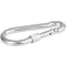 Karabiner, Strend Pro, ezüst, 12 mm, zárható, csavaros, kerek anyával, láncokhoz és kötelekhez, 10 db-os csomag (TC429605)
