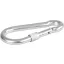 Karabiner, Strend Pro, ezüst, 12 mm, zárható, csavaros, kerek anyával, láncokhoz és kötelekhez, 10 db-os csomag (TC429605)