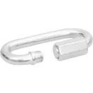 Karabiner, Strend Pro, ezüst, 8 mm, zárható, csavaros, hatlapú anyával, láncokhoz és kötelekhez, 10 db-os csomag (TC429610)