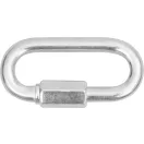 Karabiner, Strend Pro, ezüst, 8 mm, zárható, csavaros, hatlapú anyával, láncokhoz és kötelekhez, 10 db-os csomag (TC429610)