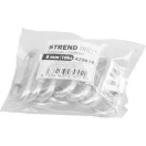 Karabiner, Strend Pro, ezüst, 8 mm, zárható, csavaros, hatlapú anyával, láncokhoz és kötelekhez, 10 db-os csomag (TC429610)