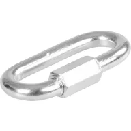  Karabiner, Strend Pro, ezüst, 10 mm, zárható, csavaros, hatlapú anyával, láncokhoz és kötelekhez, 10 db-os csomag (TC429611)