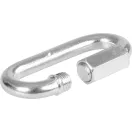 Karabiner, Strend Pro, ezüst, 10 mm, zárható, csavaros, hatlapú anyával, láncokhoz és kötelekhez, 10 db-os csomag (TC429611)