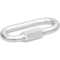   Karabiner, Strend Pro, ezüst, 12 mm, zárható, csavaros, hatlapú anyával, láncokhoz és kötelekhez, 10 db-os csomag (TC429612)