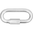 Karabiner, Strend Pro, ezüst, 12 mm, zárható, csavaros, hatlapú anyával, láncokhoz és kötelekhez, 10 db-os csomag (TC429612)