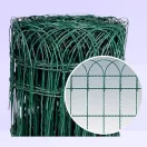 PVC bevonatos kerítésháló, Strend Pro Garden Gardenet, zöld, 40 cm x 25 m, szemméret: 150 x 90 mm, PVC bevonatos acélhuzal, négyszögletű, dekoratív felső kialakítás