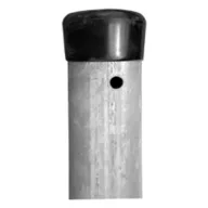   Kerítésoszlop, Strend Pro Garden Metaltec ZN, antracit, 250 cm, átmérő: 48 mm, kerek, sapkával, horganyzott acél cinkbevonattal