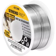   Forrasztóón, Strend Pro, ezüst, 1 mm, 250 g, 60% ón és 40% ólom, huzal, fém alkatrészek forrasztásához