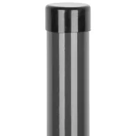   Kerítésoszlop, Strend Pro Garden Metaltec, antracit, 220 cm, átmérő: 48 mm, kerek, sapkával, horganyzott acél, PVC-bevonatú