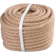   Juta kötél, sodrott, Strend Pro Premium, natúr, hosszúság: 20 m, átmérő: 12 mm, teherbírás: 980 kg, általános felhasználásra, pántolt