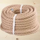 Juta kötél, sodrott, Strend Pro Premium, natúr, hosszúság: 20 m, átmérő: 16 mm, teherbírás: 2550 kg, általános felhasználásra, pántolt