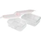 Tárolódoboz szett, MagicHome, átlátszó, 2 db, 900 ml, téglalap alakú, termobotáskával, hőszigetelt, élelmiszerbiztos műanyag