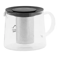   Teáskanna, MagicHome TP003, 1500 ml, átlátszó, boroszilikát üveg, rozsdamentes acél szűrővel, műanyag fedél, mosogatógépben mosható