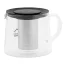 Teáskanna, MagicHome TP003, 1500 ml, átlátszó, boroszilikát üveg, rozsdamentes acél szűrővel, műanyag fedél, mosogatógépben mosható