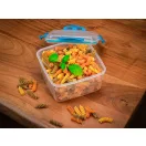 Tárolódoboz szett, MagicHome YH309, átlátszó, 3 db, 1200 ml, 170 × 170 × 126 mm, négyzet alakú, klipszes, műanyag, mikrózható, mosogatógépben mosható