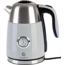 Vízforraló, MagicHome Laria, 1700 ml, ezüst, 1850–2200 W, gyorsforraló, hőmérővel, 360°-os talp, kivehető vízkőszűrő