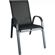   Kerti szék, ST Leisure Equipment Leq Karen, fekete, 56 x 68 x 93 cm, időjárásálló, UV-álló