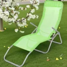 Strend Pro Jamaica napozóágy, 140 x 60 x 95 cm, zöld, összecsukható fémvázas kialakítás, állítható pozícióval, légáteresztő hálós fekvőfelülettel