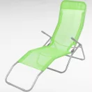 Strend Pro Jamaica napozóágy, 140 x 60 x 95 cm, zöld, összecsukható fémvázas kialakítás, állítható pozícióval, légáteresztő hálós fekvőfelülettel
