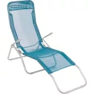 Strend Pro Jamaica napozóágy, 140 x 60 x 95 cm, türkiz, összecsukható fémvázas kialakítás, állítható pozícióval, légáteresztő hálós fekvőfelülettel