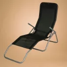 Strend Pro Jamaica napozóágy, 140 x 60 x 95 cm, fekete, összecsukható fémvázas kialakítás, állítható pozícióval, légáteresztő hálós fekvőfelülettel